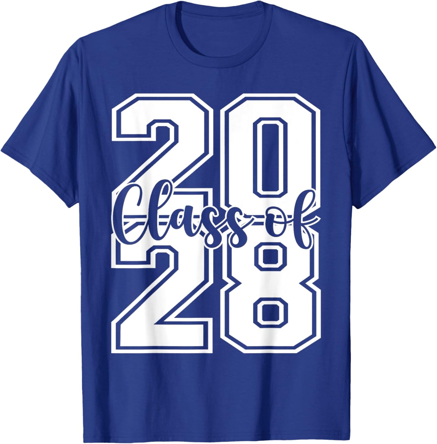 Class Of 2028 Growing Up graduate for Senior 2028 Graduation T-Shirt - T-Shirt | Royal