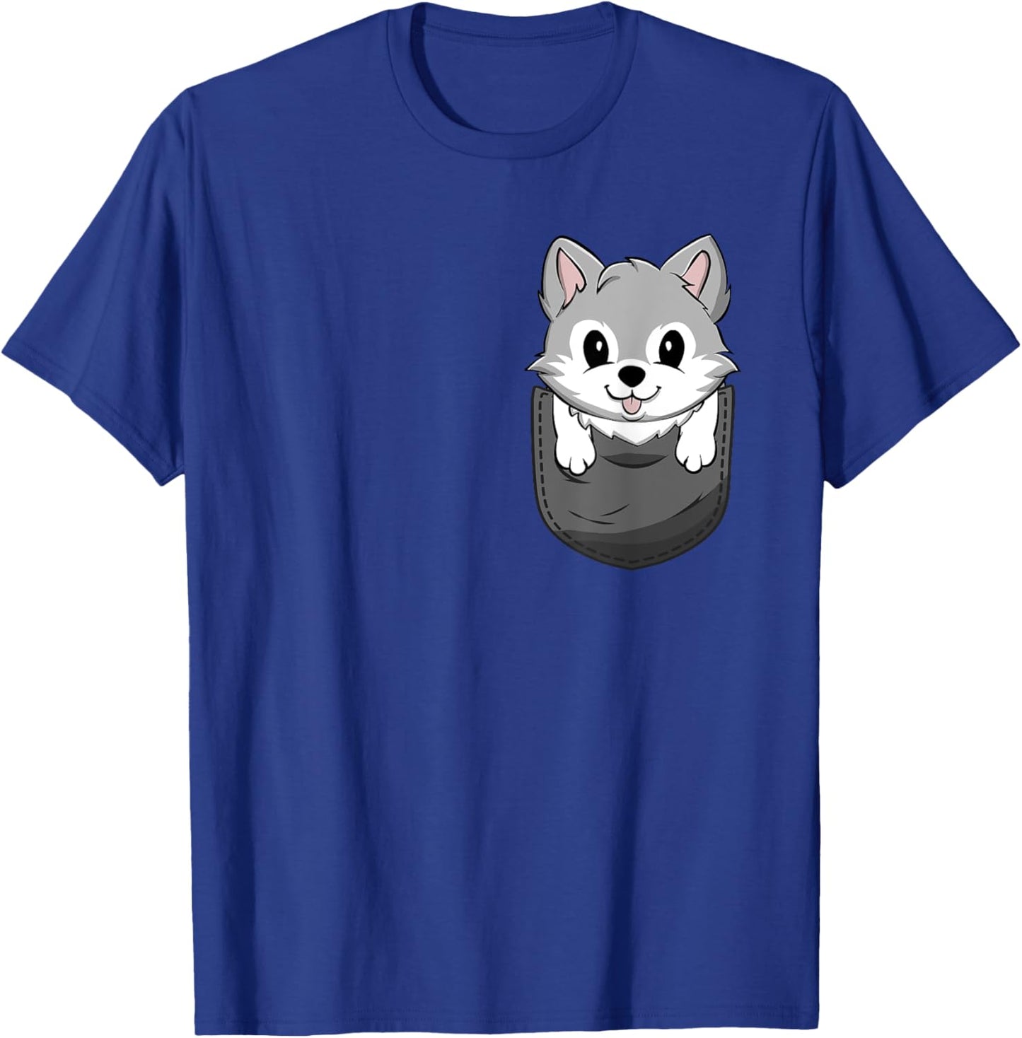 Wolf In A Pocket - Wild Animal Lover Hunter Zoology T-Shirt - T-Shirt | Royal