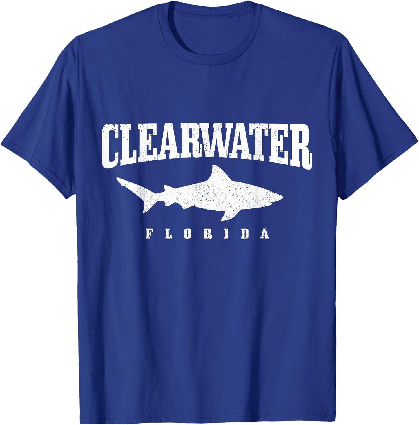 Clearwater Beach Florida Shark Scuba Diving Vintage T-Shirt - T-Shirt | Royal