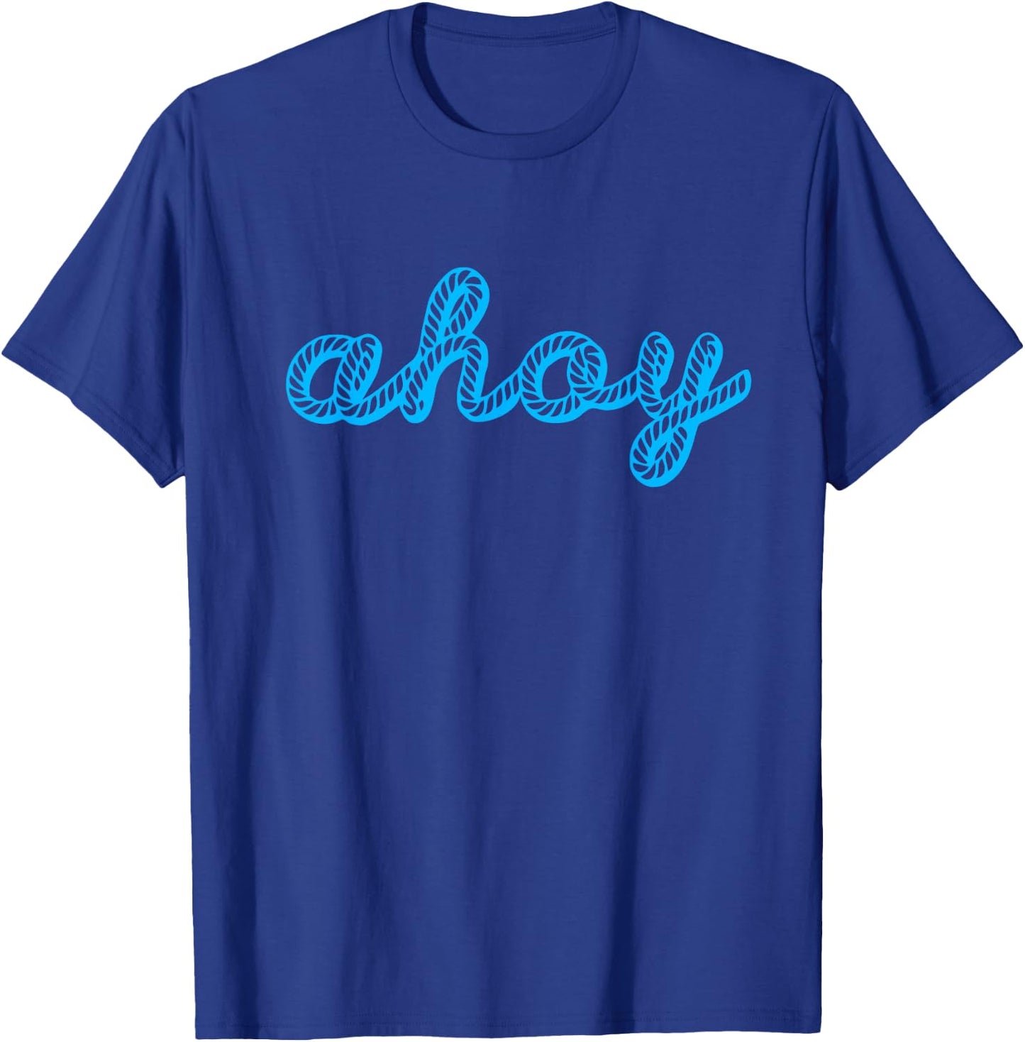 Skipper ahoy sailing knot sailor sailboat sail ship greeting T-Shirt - T-Shirt | Royal