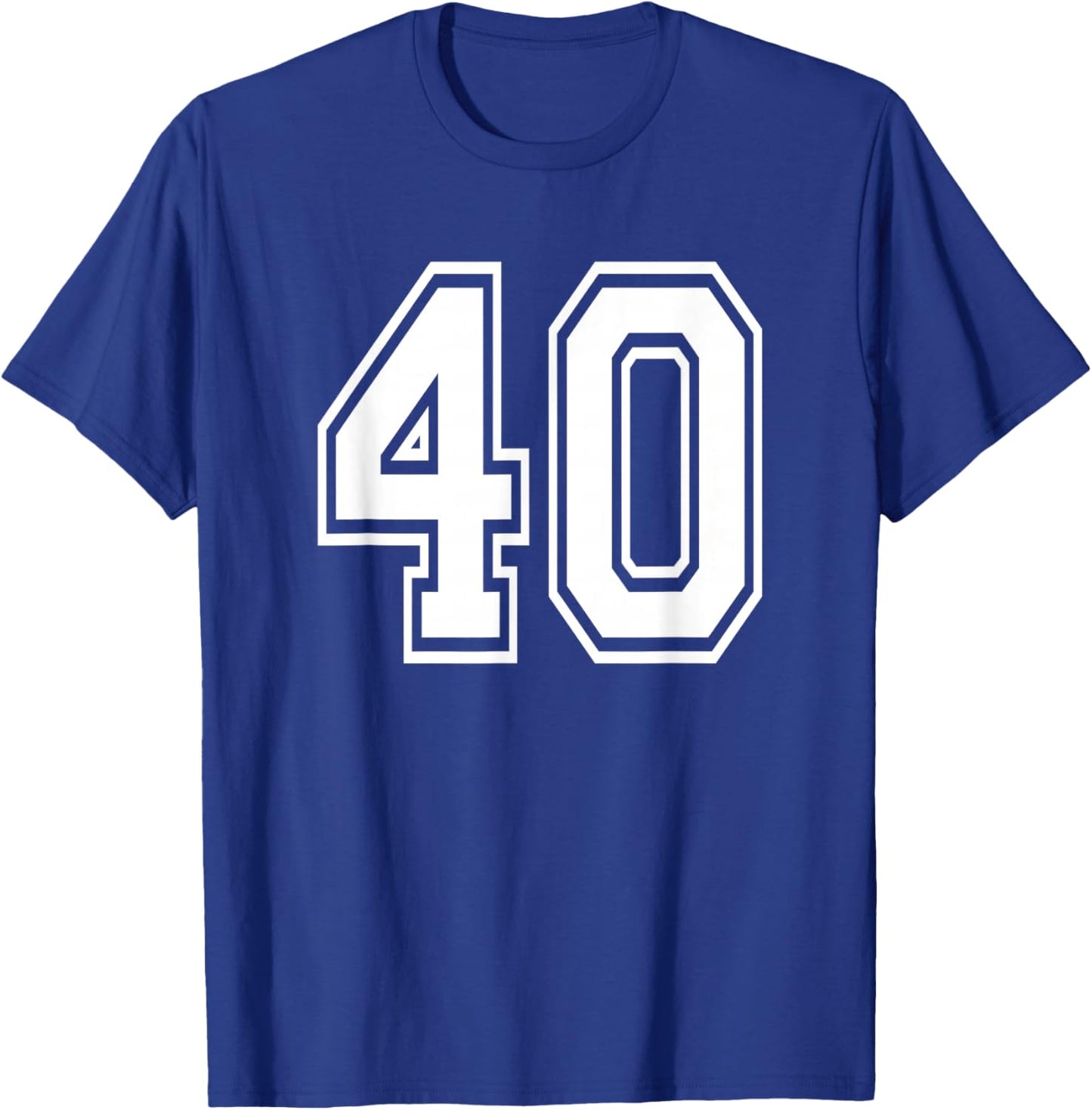 Number 40 40th Birthday Gift Player Team Numbered Jersey T-Shirt - T-Shirt | Royal