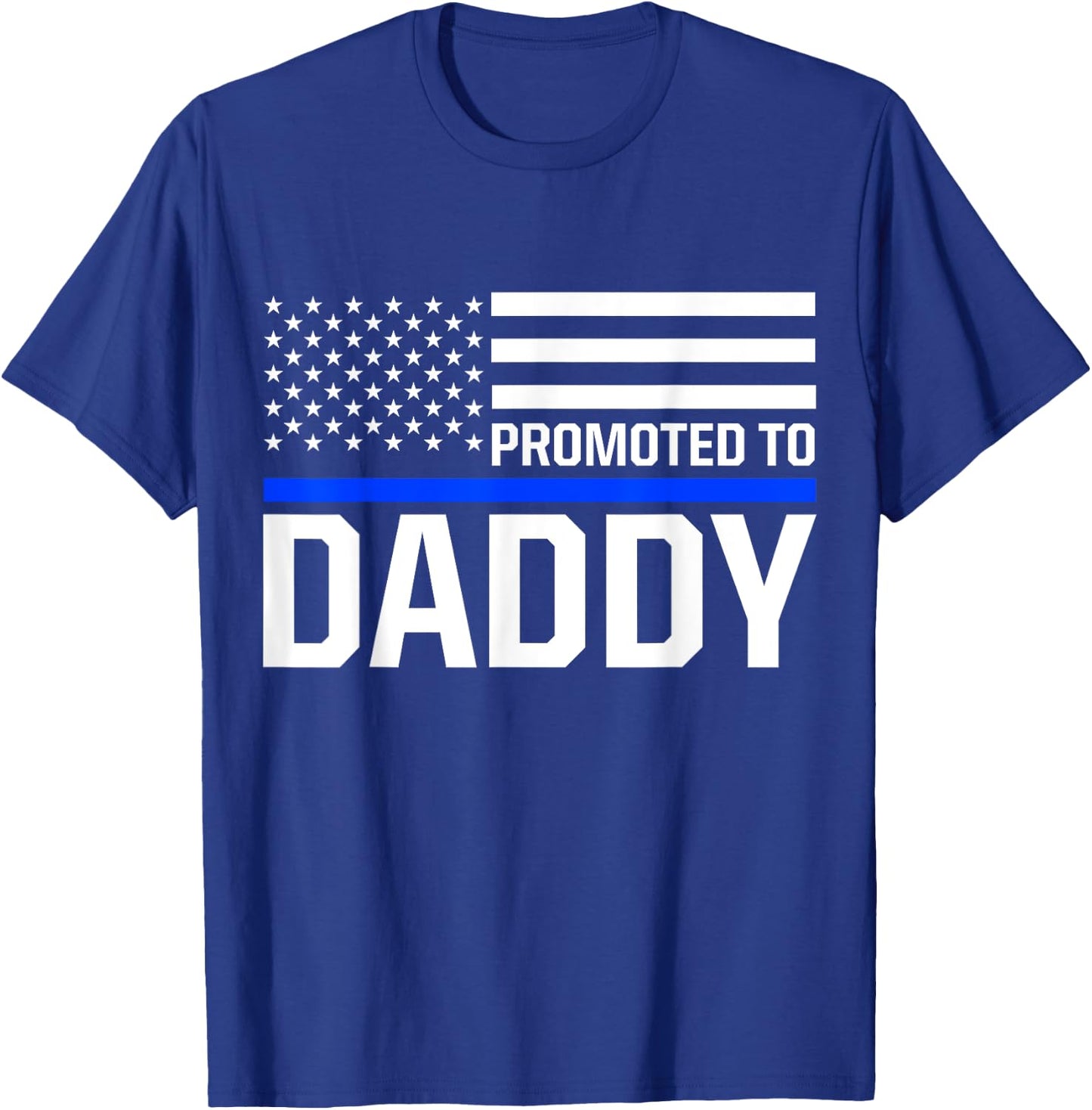 New First Time Dad to Be Police Law Enforcement Daddy T-Shirt - T-Shirt | Royal