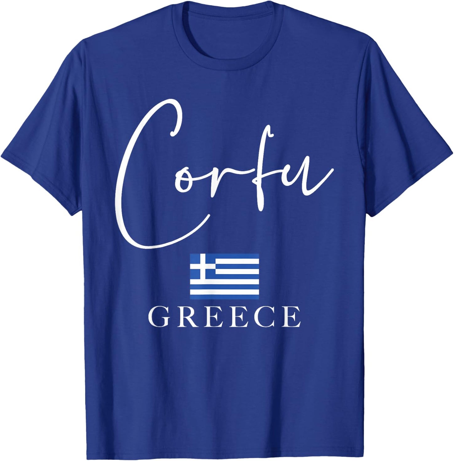 Greece Flag Vacation - Island Corfu T-Shirt - T-Shirt | Royal