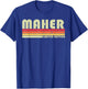 MAHER Surname Funny Retro Vintage 80s 90s Birthday Reunion T-Shirt - T-Shirt | Royal