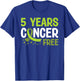 Non-hodgkin's Lymphoma Cancer Awareness 5 Years Cancer Free T-Shirt - T-Shirt | Royal