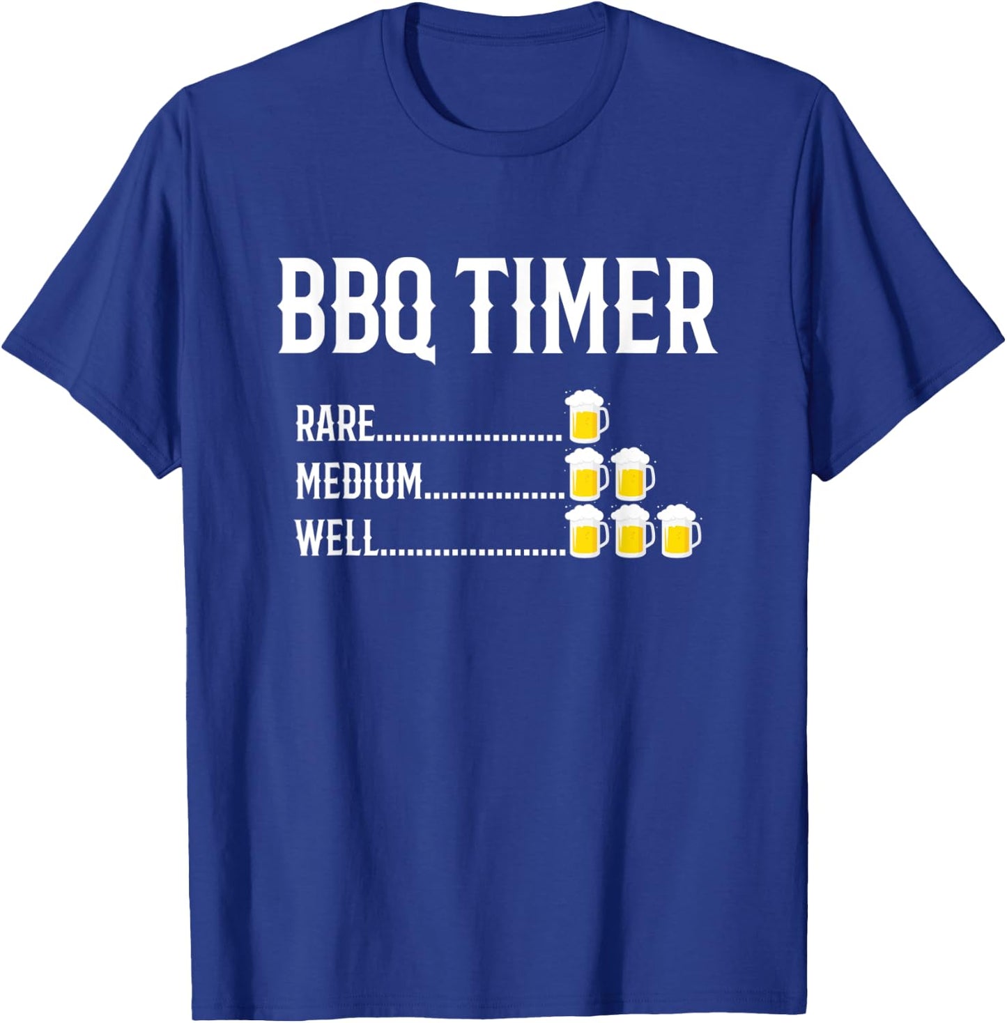 BBQ Timer Barbecue Beer Drinking Funny Grilling Gift T-Shirt - T-Shirt | Royal