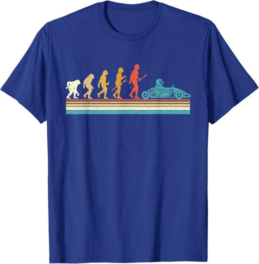 Retro Vintage Go Kart Driver - Racing Go Karting Lover T-Shirt - T-Shirt | Royal