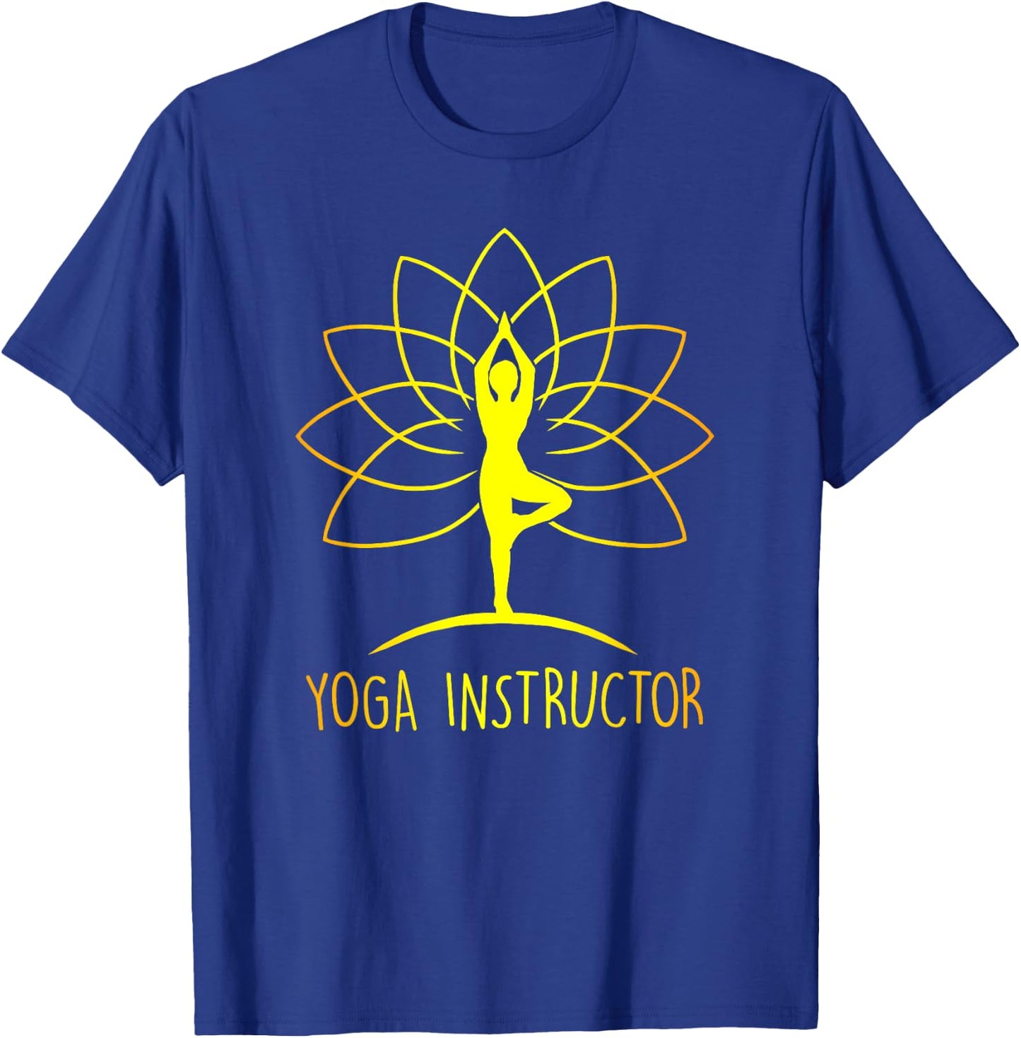 Yoga Instructor Lotus Flower Cool Meditation Instructor Gift T-Shirt - T-Shirt | Royal