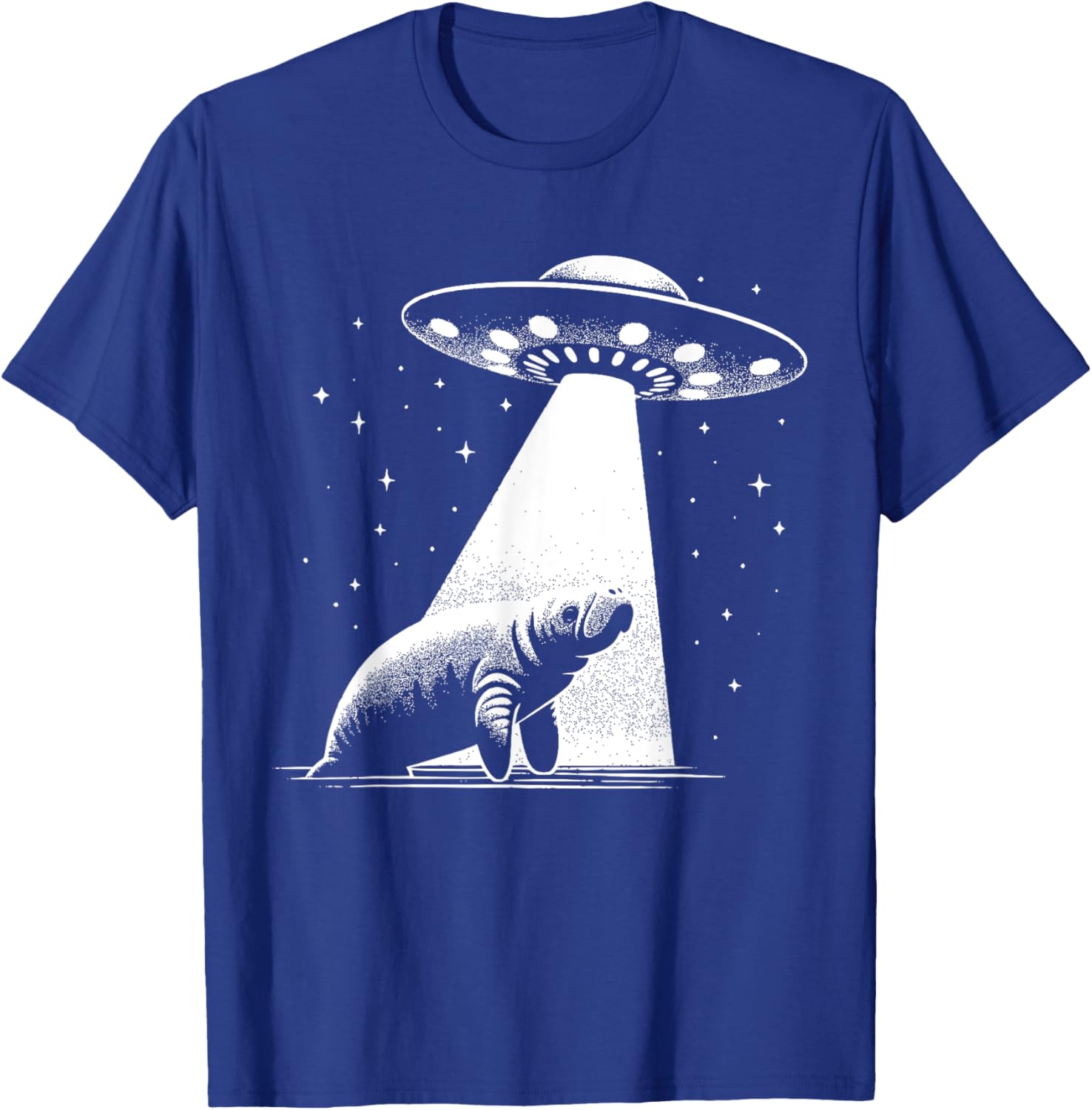 Manatee Dad Mom Lover - Funny Alien UFO T-Shirt - T-Shirt | Royal