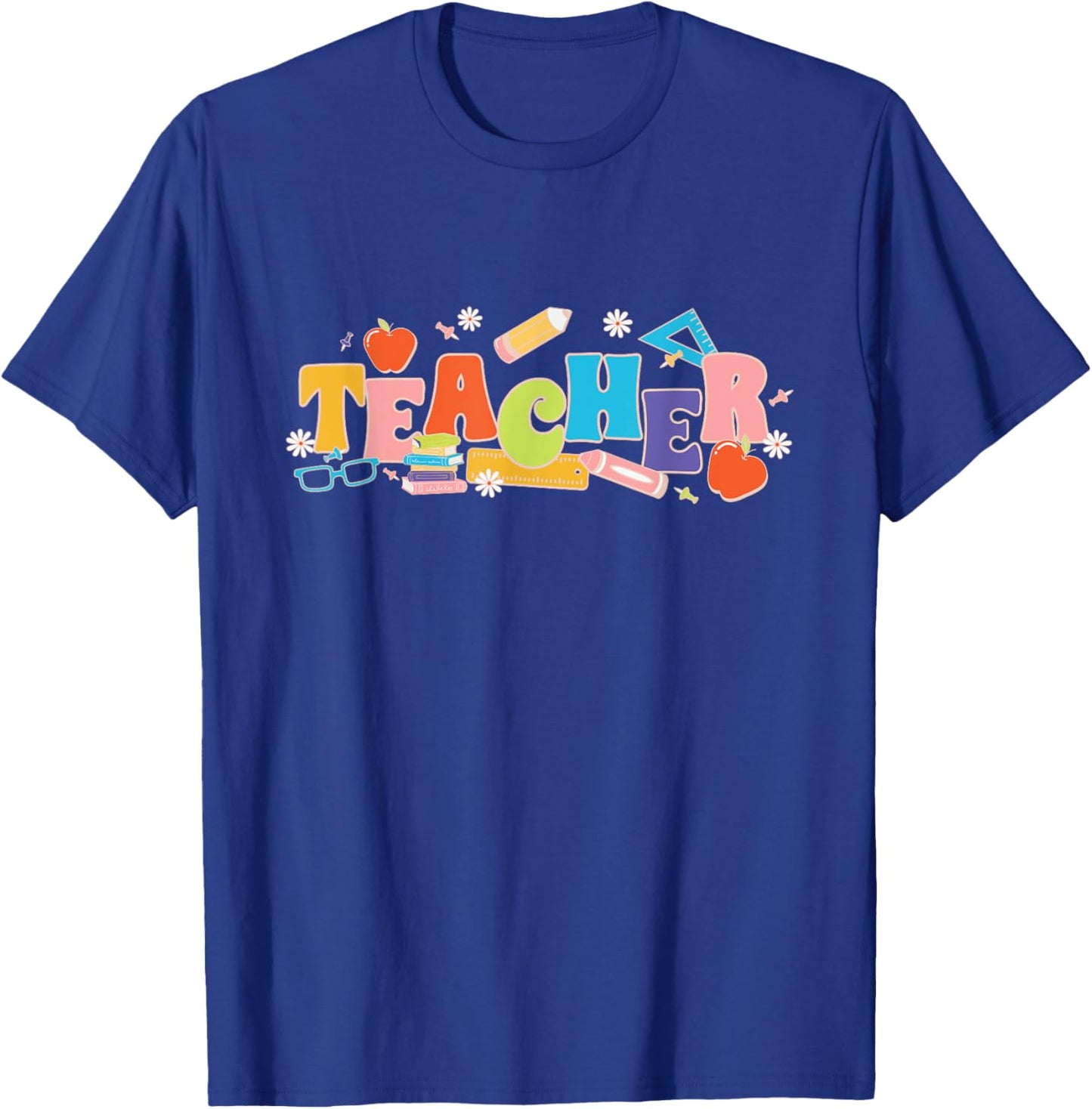 Teacher Art Men Women Funny School Teachers T-Shirt - T-Shirt | Royal