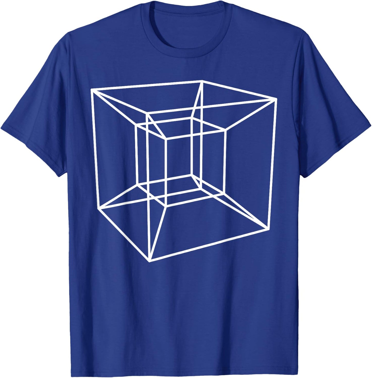 Nerdy Tesseract Hypercube Math Science Teacher Student Gift Men Women Girls Kids T-Shirt - T-Shirt | Royal