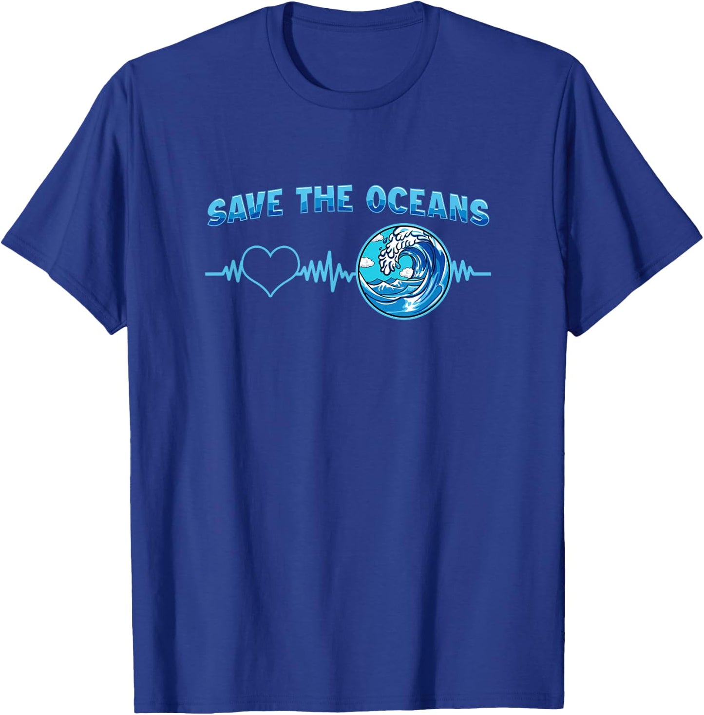 Save The Oceans - Conservationist Statement T-Shirt - T-Shirt | Royal
