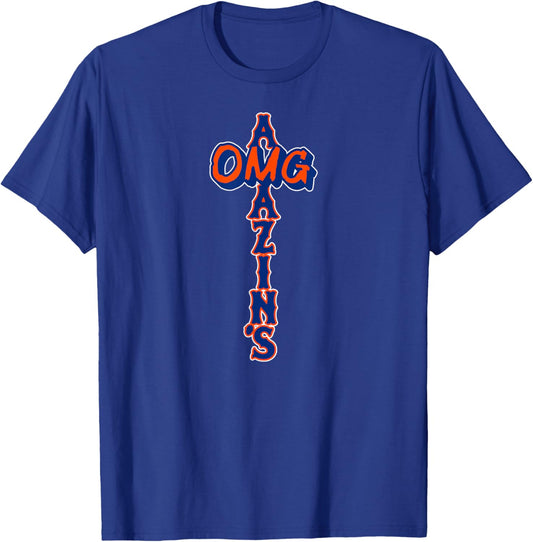 OMG Amazin's - New York Baseball T-Shirt - T-Shirt | Royal