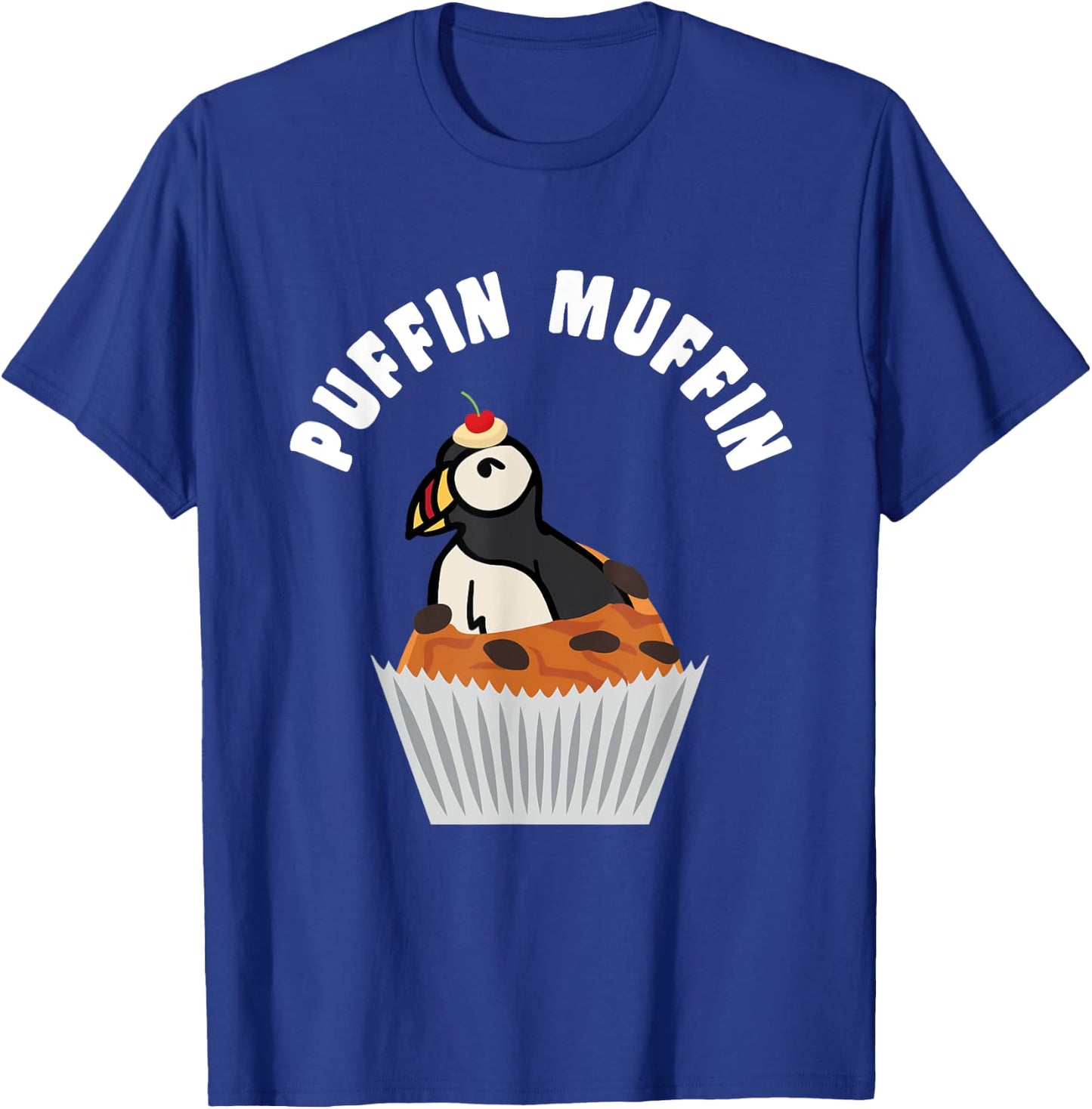 Iceland Puffin Muffin Puns Funny Seabird Lover Puffins Gift T-Shirt - T-Shirt | Royal