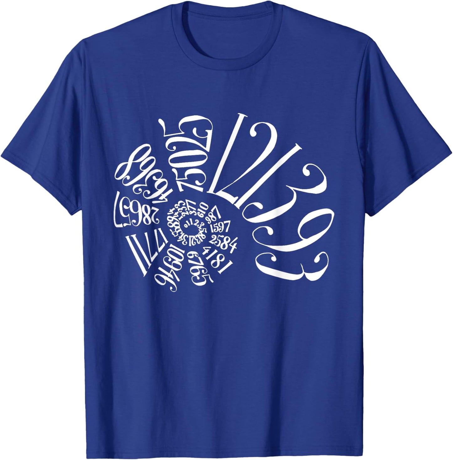 Fibonacci Sequence Spiral T-Shirt - T-Shirt | Royal