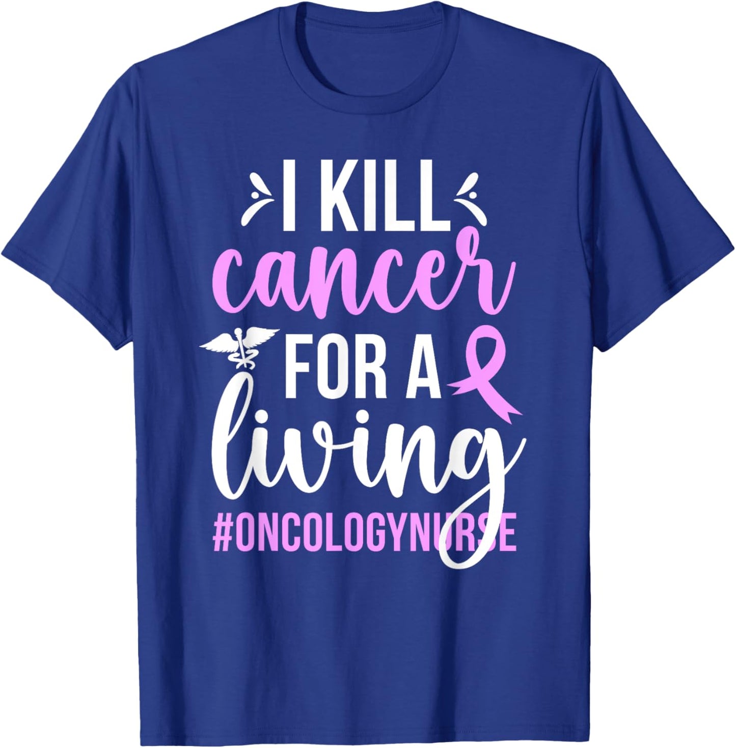 Funny Oncology Nurse Appreciation Black Women's Modern Funny Short Sleeve T-Shirt - T-Shirt | Royal
