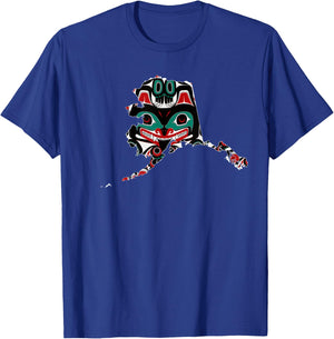 Alaska Native American Art Tlingit Eagle Tribal Bear Clan 4 T-Shirt - T-Shirt | Royal