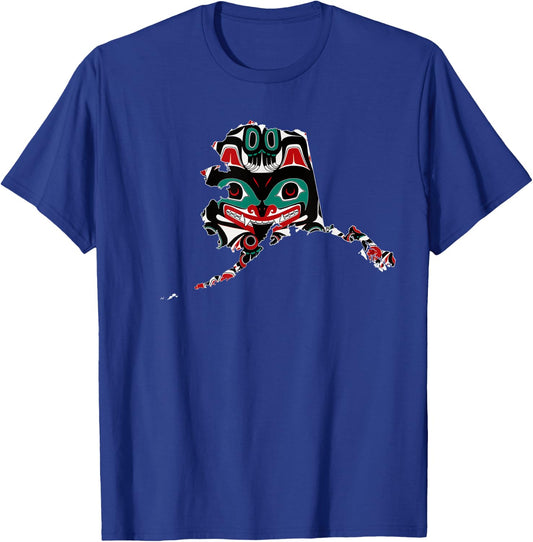 Alaska Native American Art Tlingit Eagle Tribal Bear Clan 4 T-Shirt - T-Shirt | Royal