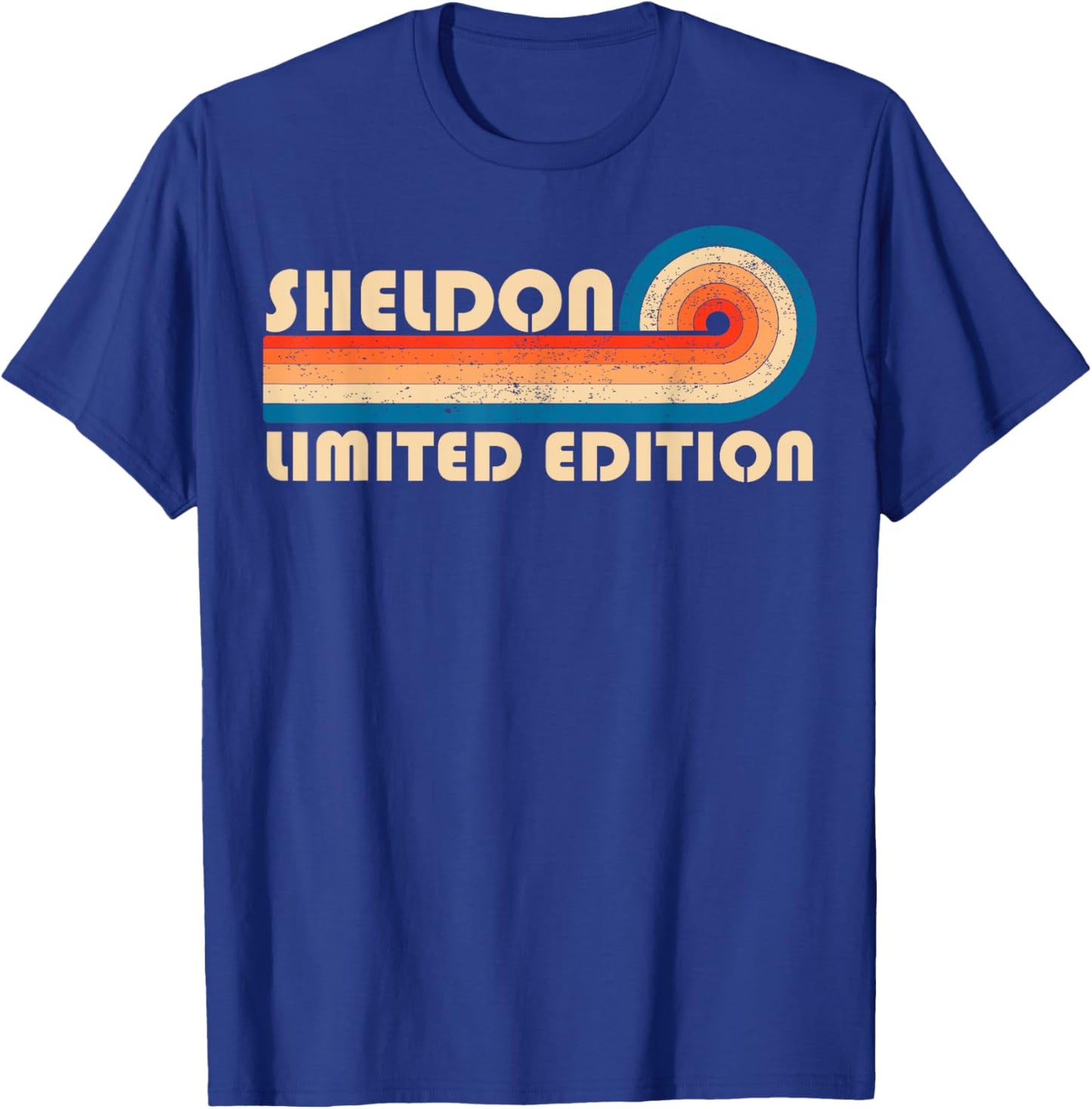 SHELDON Surname Retro Vintage 80s 90s Birthday Reunion T-Shirt - T-Shirt | Royal