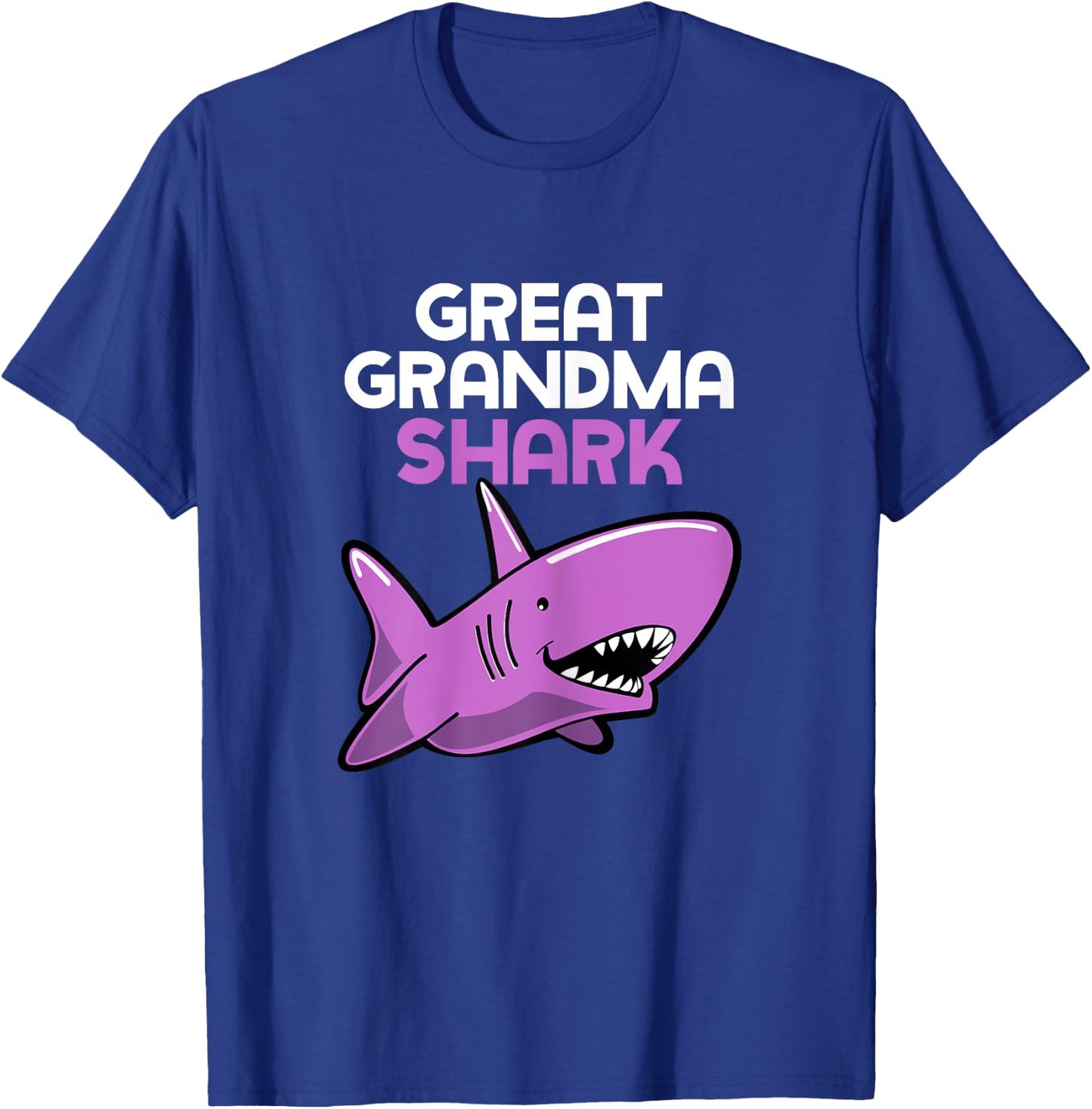 Great Grandma Shark Funny Family T-Shirt - T-Shirt | Royal