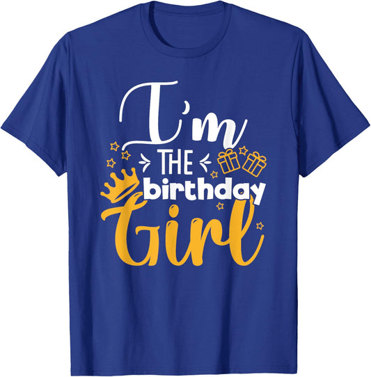 I'm Of The Birthday Girl Funny Party Crew Group Friends T-Shirt - T-Shirt | Royal