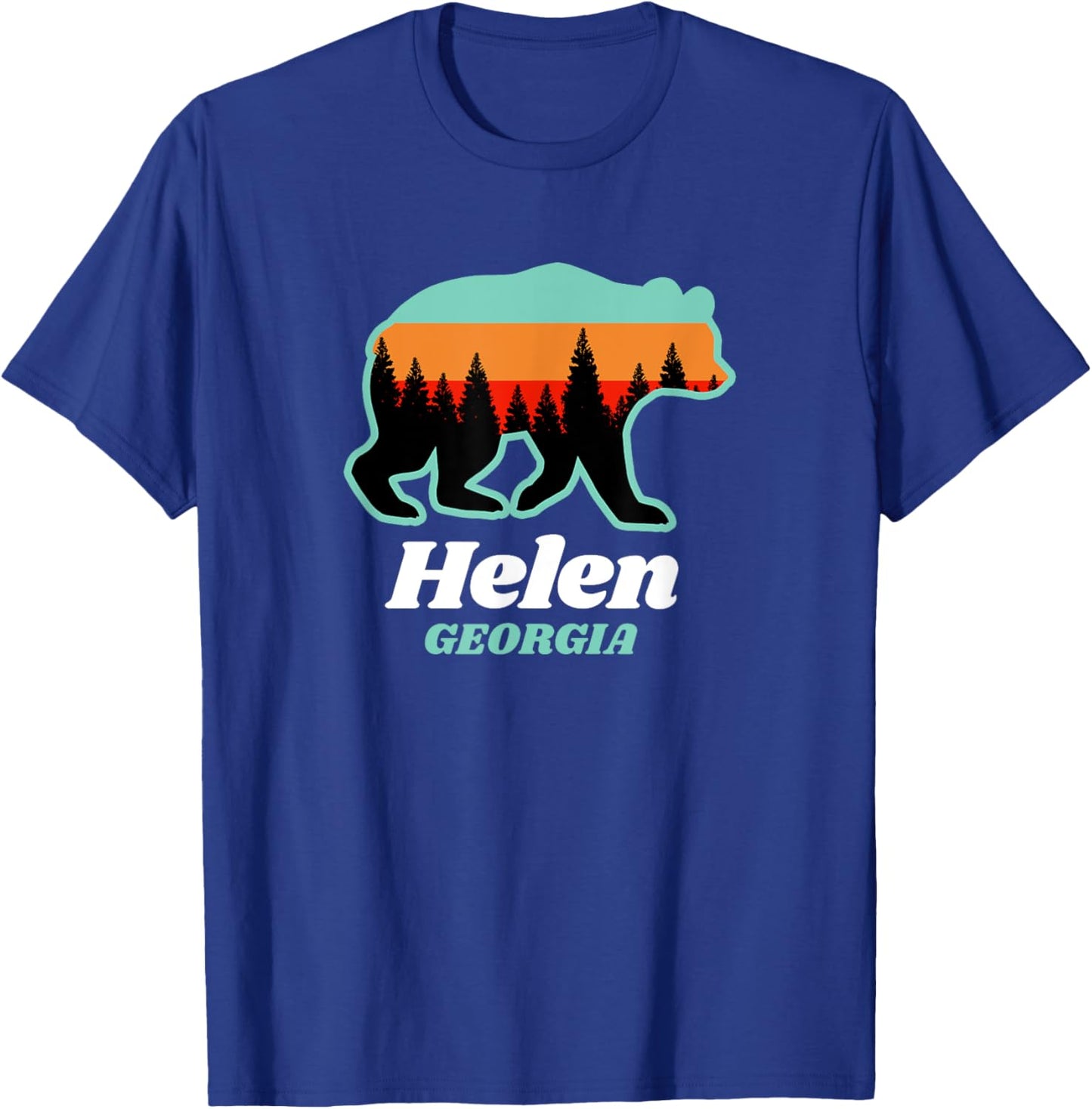 Helen Georgia Bear Mountains Summer Women Kids T-Shirt - T-Shirt | Royal
