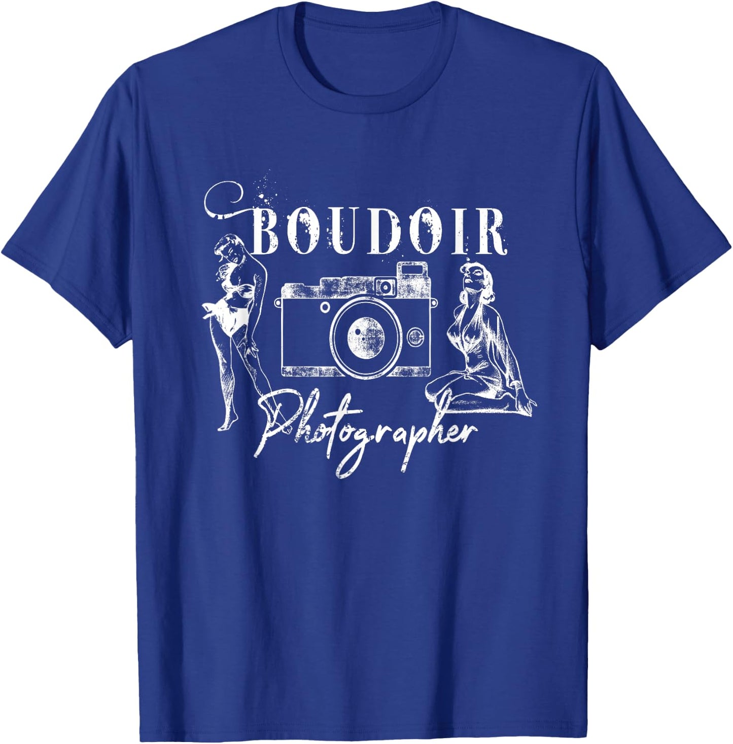 Boudoir Photographer Distressed vintage Photography T-Shirt - T-Shirt | Royal