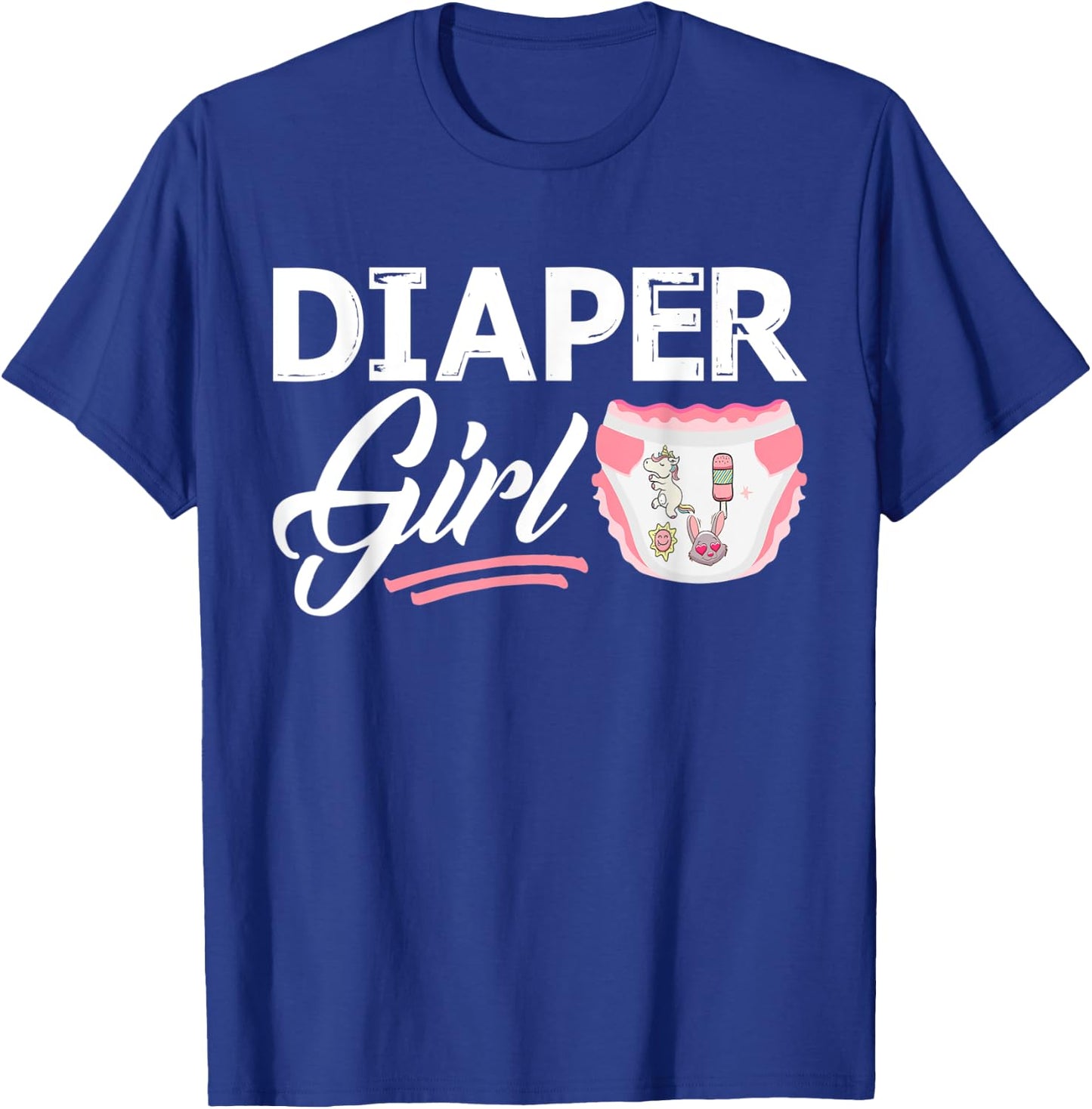 Diaper Girl Baby Diaper Boy Padded Princess Little One Girl T-Shirt - T-Shirt | Royal