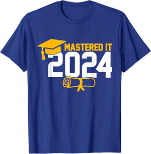 Masters Degree Graduation Mastered It 2024 T-Shirt - T-Shirt | Royal