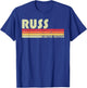 Custom Men Dad Boy Husband Christmas 80s 90s Style Russ Gift Name Personalized Funny Retro Vintage Birthday T-Shirt - T-Shirt | Royal
