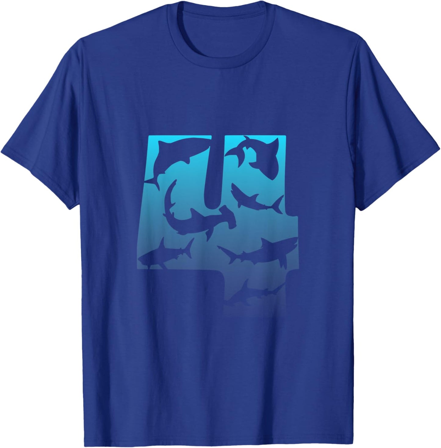 Kids Shark 4th Birthday Under Sea 4 Year Old Birthday Party Theme T-Shirt - T-Shirt | Royal