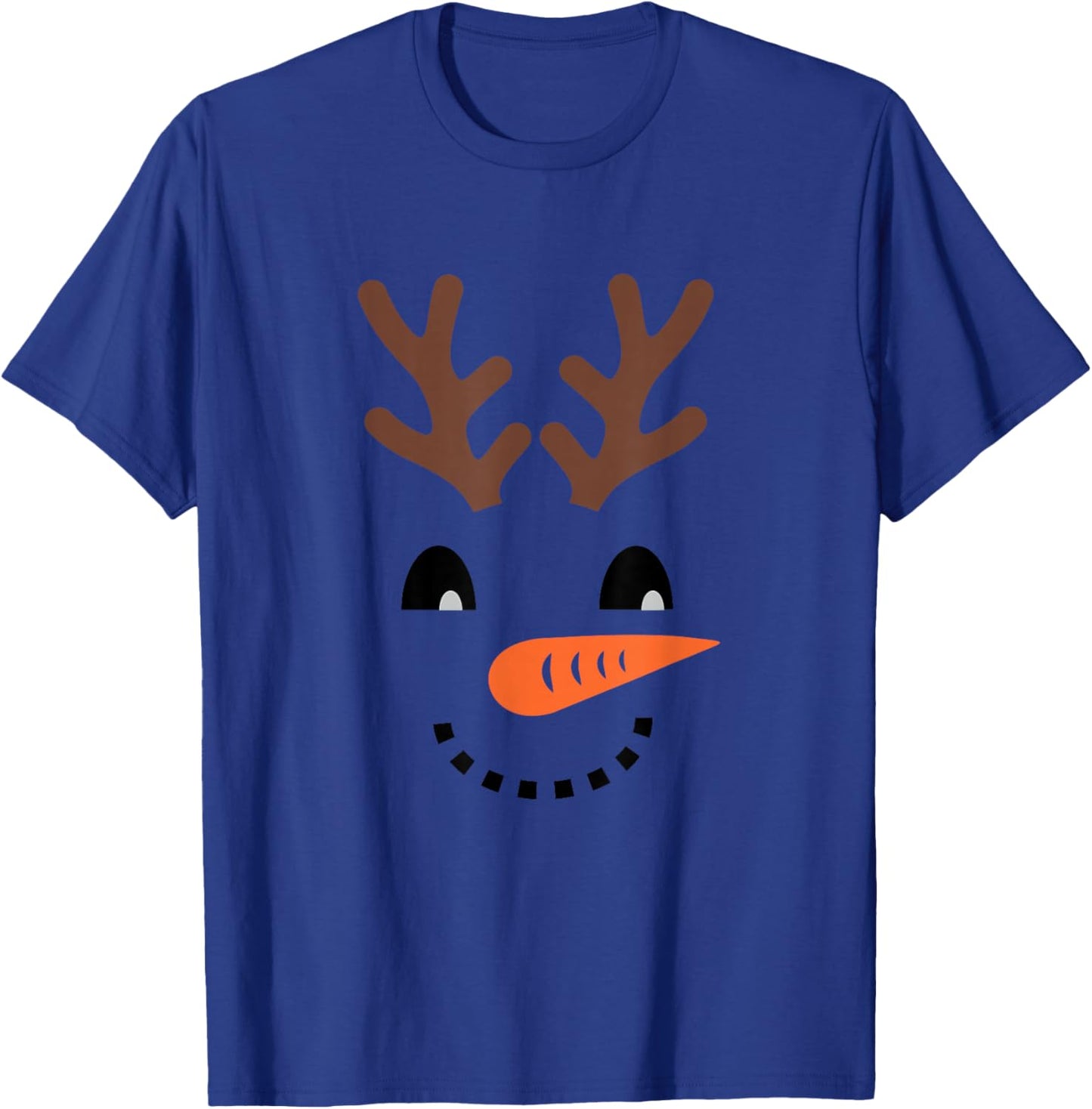 Reindeer Snowman Shirt for Boys and Girls Winter T-Shirt - T-Shirt | Royal