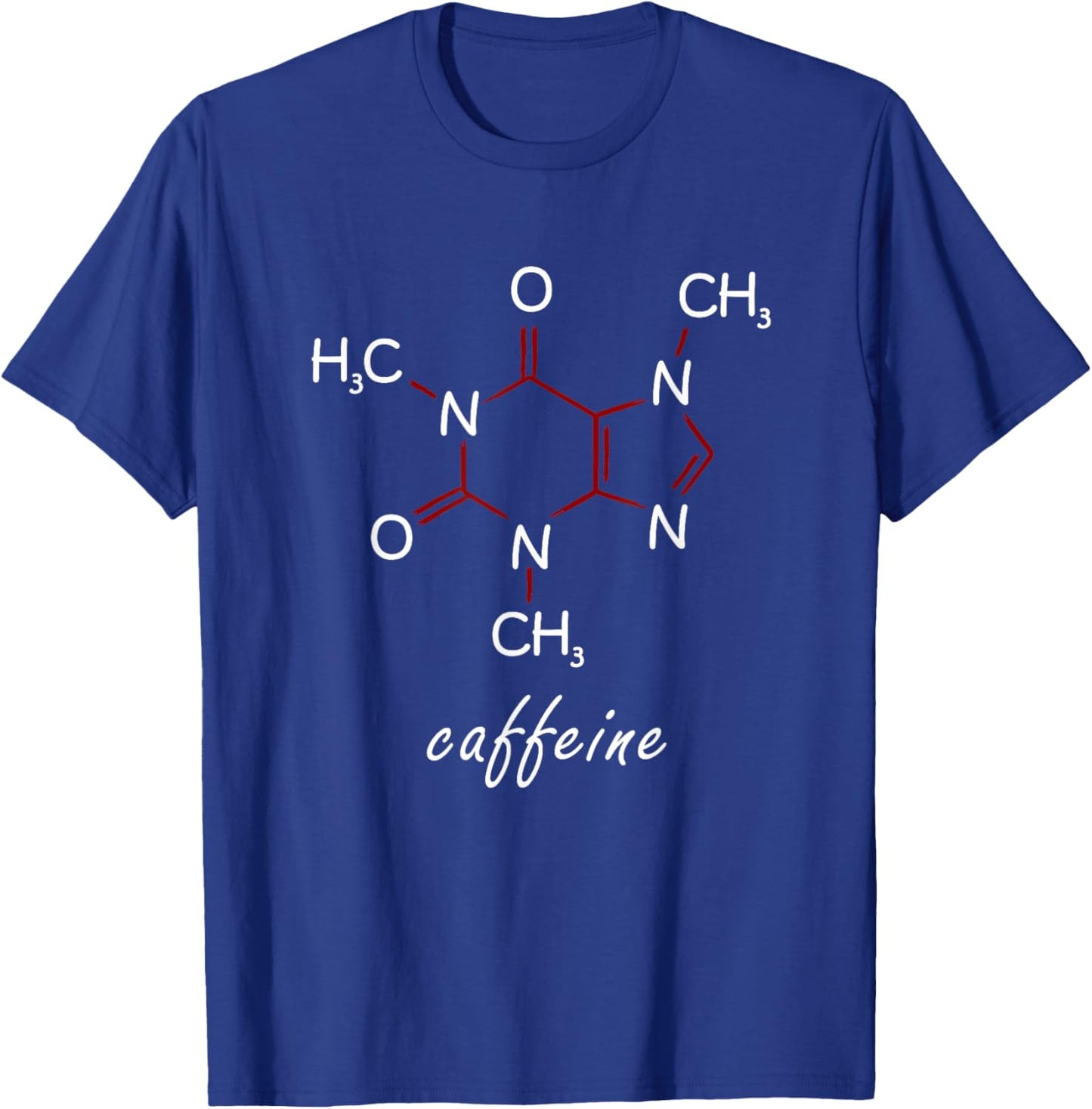 Caffeine Molecule T Shirt Coffee Lovers Gifts Women T-Shirt - T-Shirt | Royal