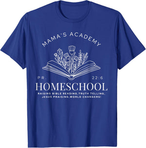 Mama's Academy Homeschool Vintage Homeschool Mama T-Shirt - T-Shirt | Royal