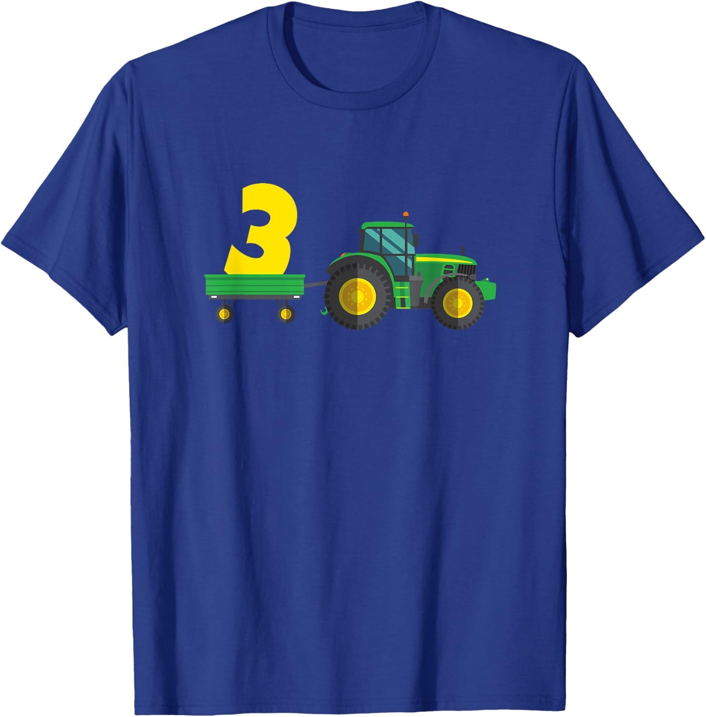 Kids Farm 3 years old 3rd birthday tractor T-Shirt - T-Shirt | Royal