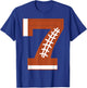7th Birthday Football Ball Boys | 7 Year Old Gift T-Shirt - T-Shirt | Royal