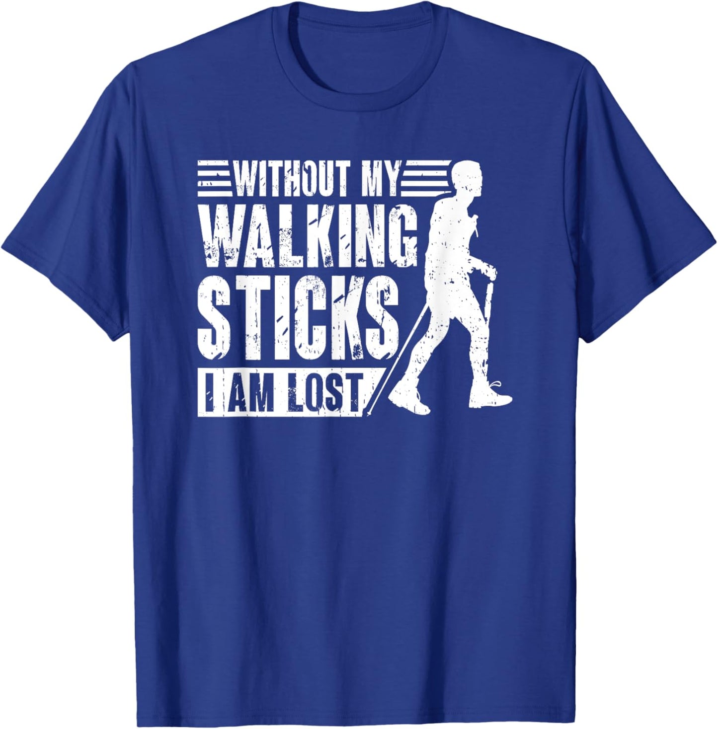 Nordic Walking Walking Sticks Nature Walker T-Shirt - T-Shirt | Royal
