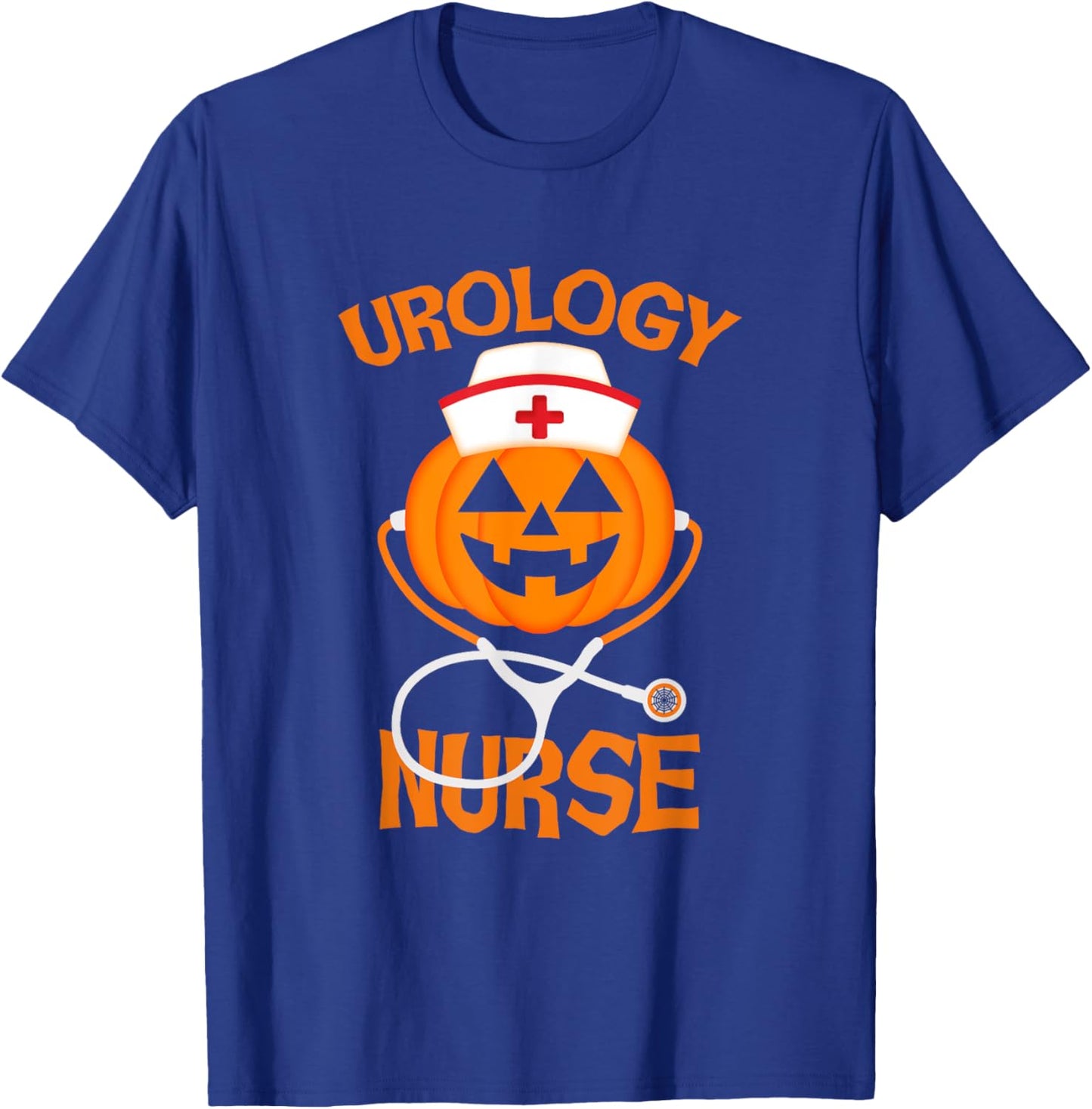 Stethoscope Pumpkin Urology Nurse Halloween Women T-Shirt - T-Shirt | Royal