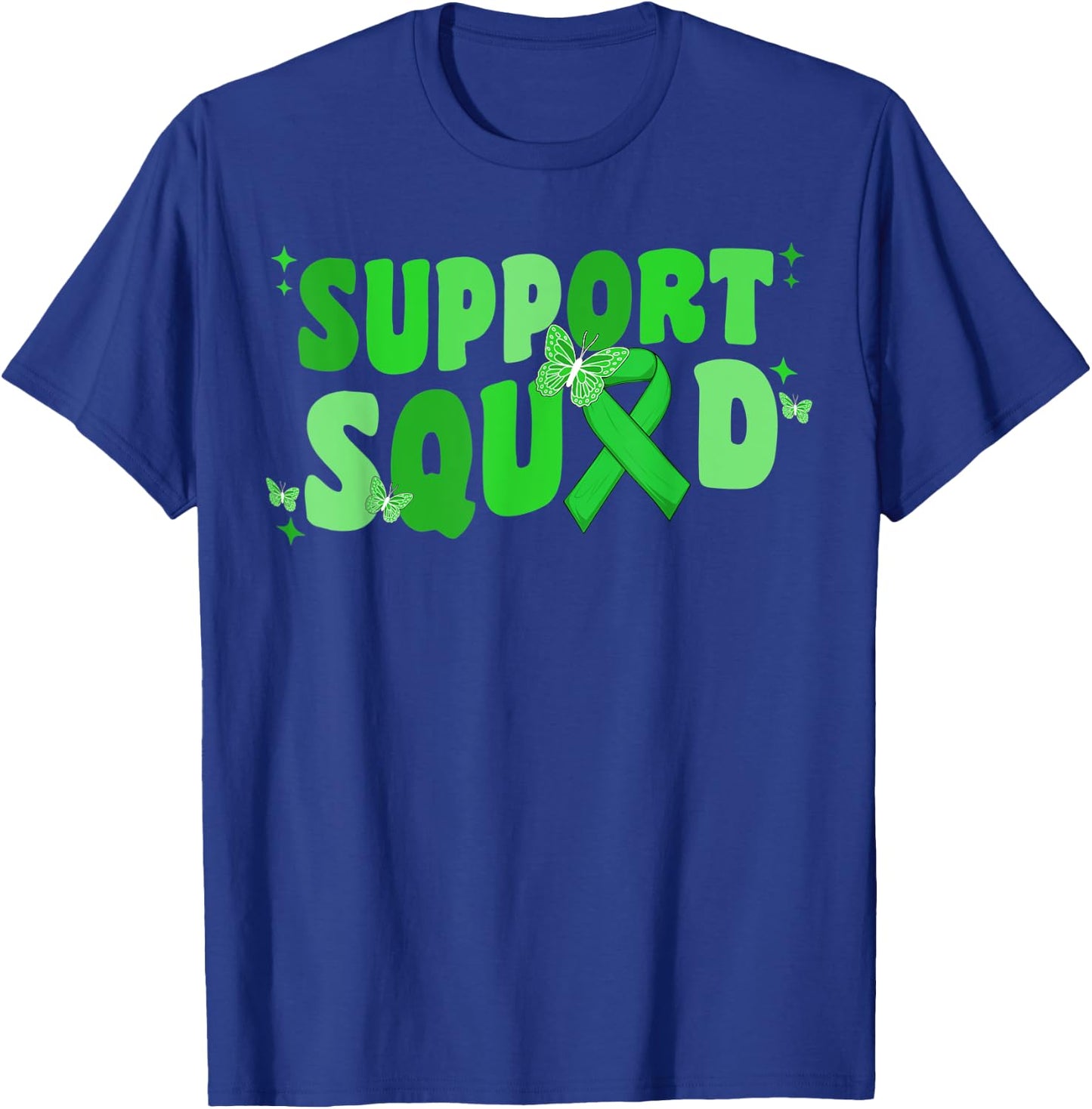 Support Squad Non-Hodgkins Lymphoma Awareness Lime Green T-Shirt - T-Shirt | Royal
