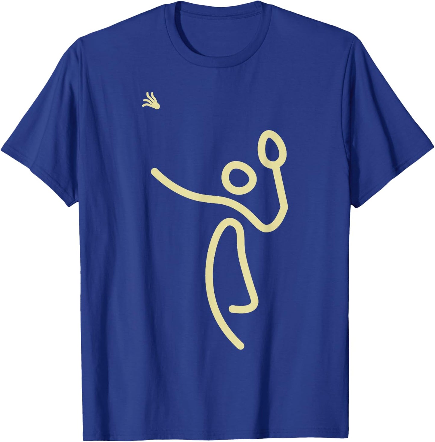 Badminton Stick Man – Shuttlecock Gift T-Shirt - T-Shirt | Royal