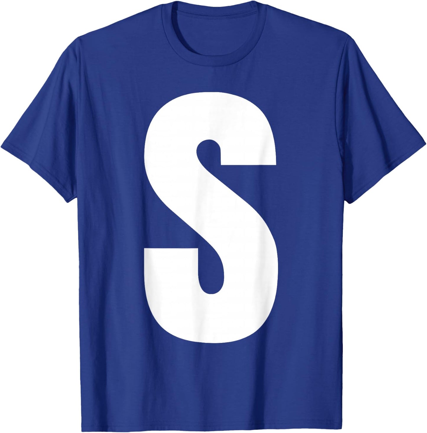Letter S Capital Bold Alphabet Matching Monogram T-Shirt - T-Shirt | Royal