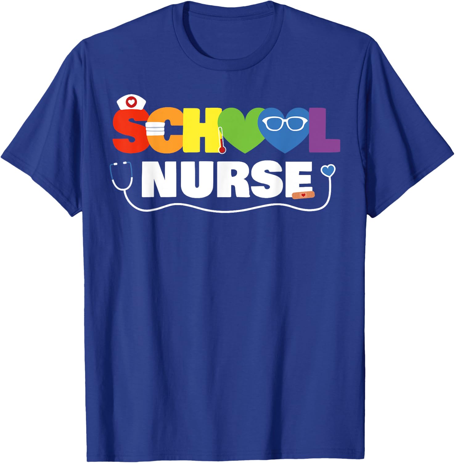 School Nurse Gift Registered Nurse Back To School Nursing T-Shirt - T-Shirt | Royal