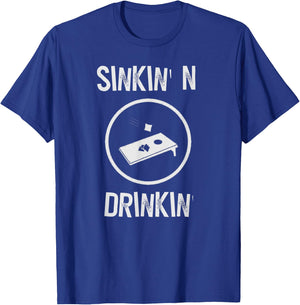 Funny Cornhole Shirts Team Beer Drinking Gift T-Shirt - T-Shirt | Royal
