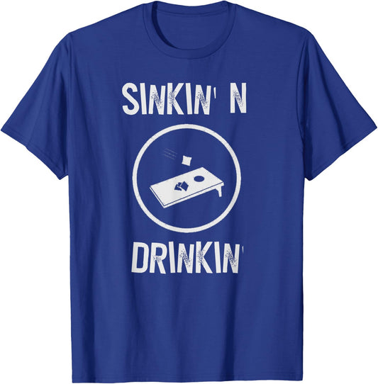 Funny Cornhole Shirts Team Beer Drinking Gift T-Shirt - T-Shirt | Royal