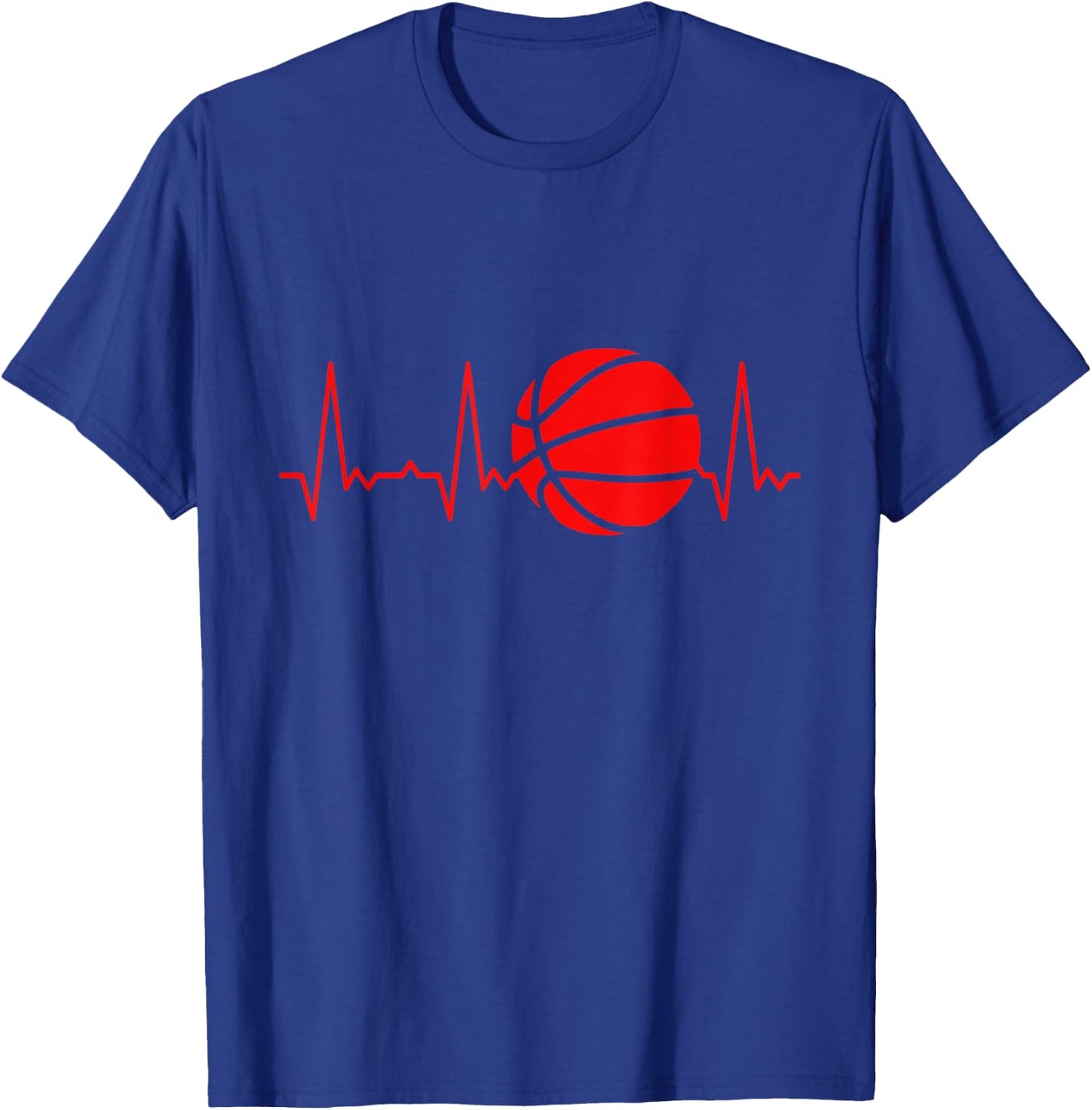 Heartbeat Graphic Gifts Women Men Kids Basketball - Black - Small - -Adults - Classic Fit - Sleeveless - Cotton, Polyester T-Shirt - T-Shirt | Royal