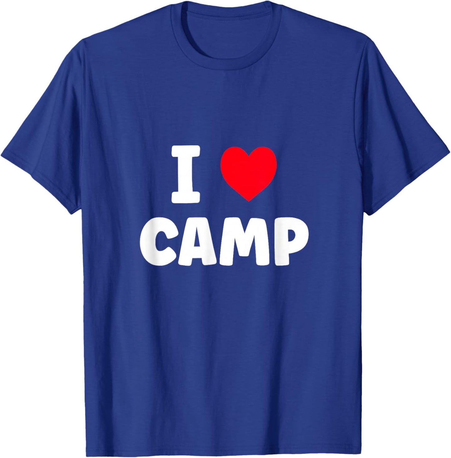 I Love Camp Summer Camp Glamping T-Shirt - T-Shirt | Royal