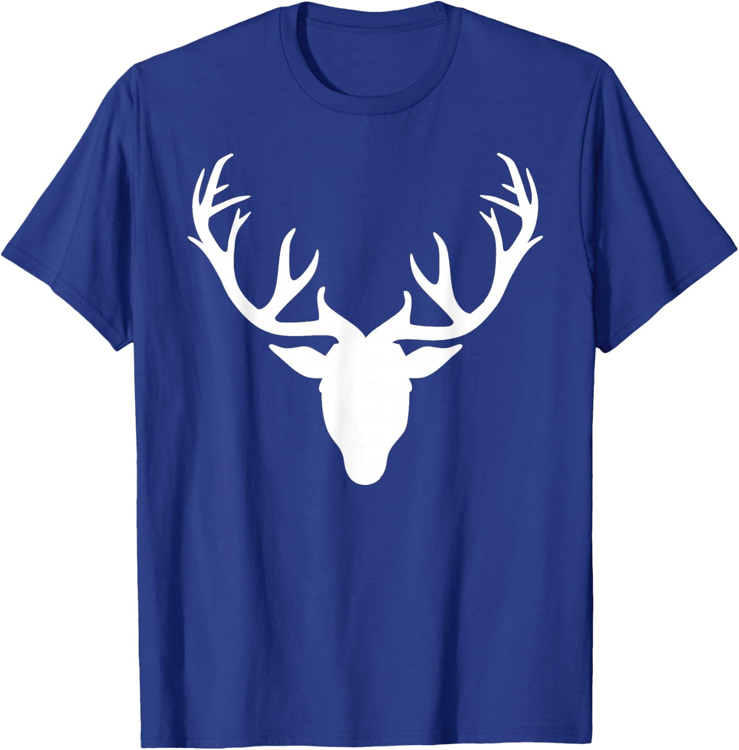 Deer Head Antlers T-Shirt - T-Shirt | Royal