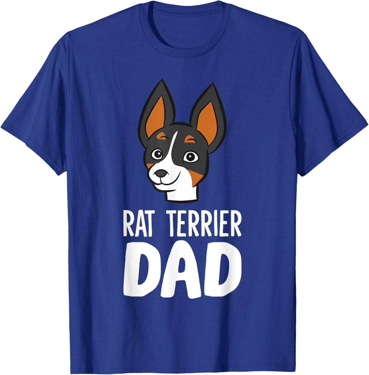 Rat Terrier Dog Owner Papa Funny Rat Terrier Dad T-Shirt - T-Shirt | Royal
