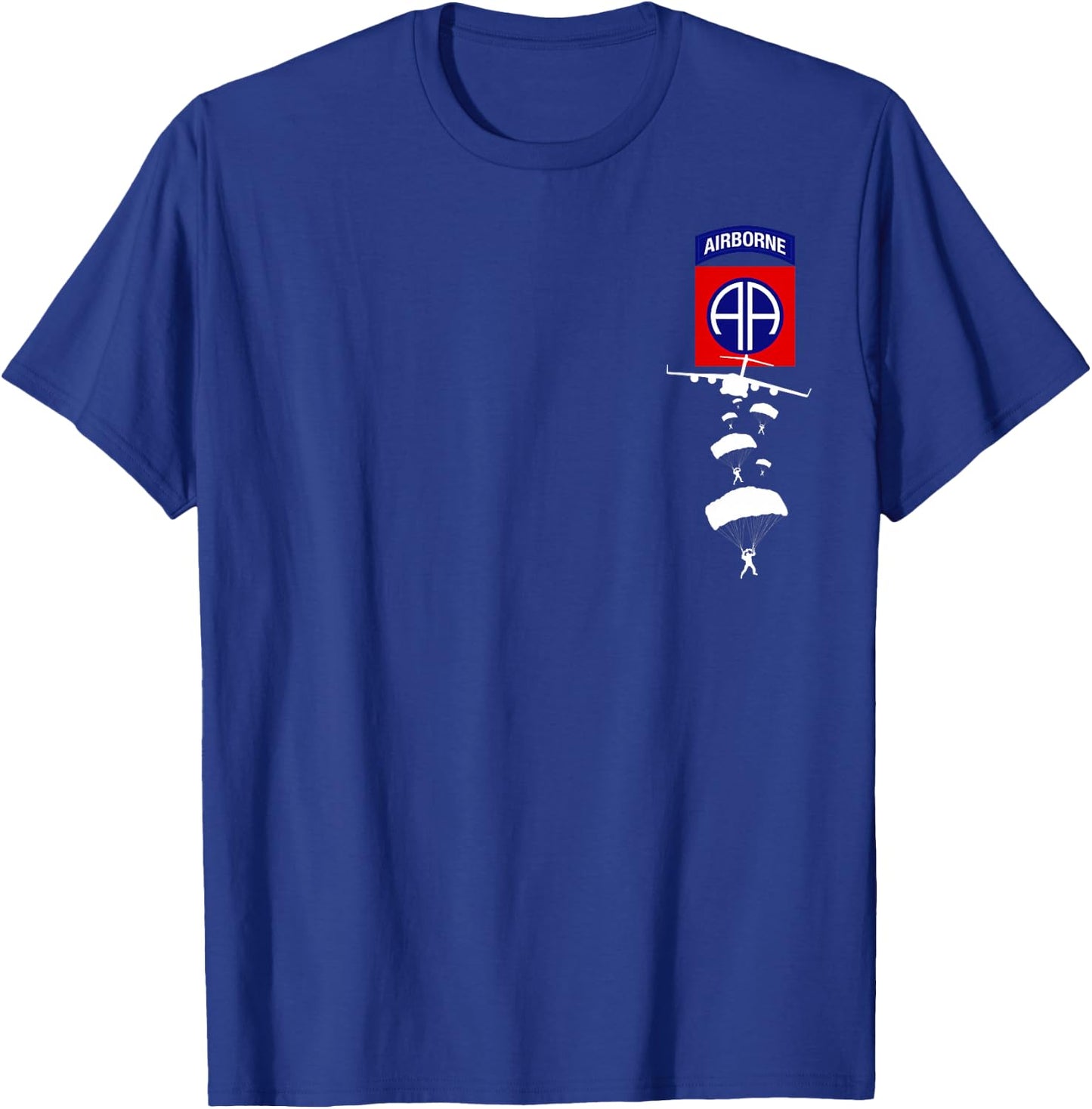 Proud US Army 82nd AIRBORNE Shirt - Veteran Day Gifts T-Shirt - T-Shirt | Royal