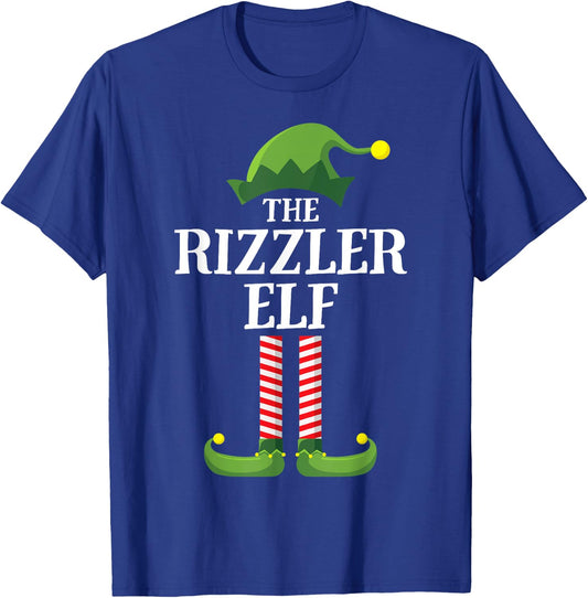 The Rizzler Elf Matching Family Group Funny Christmas T-Shirt - T-Shirt | Royal